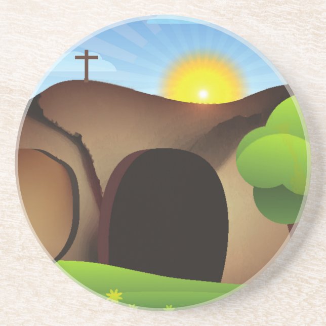 christ tomb coaster (Front)