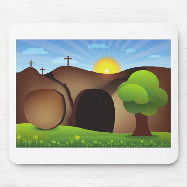 christ tomb mouse pad (Front)