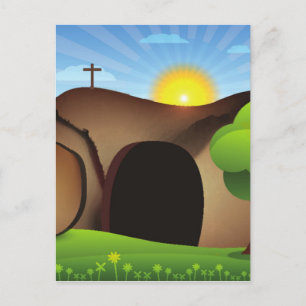 christ tomb postcard