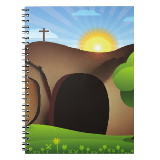 christ tomb spiral notebook
