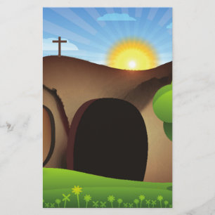 christ tomb stationery