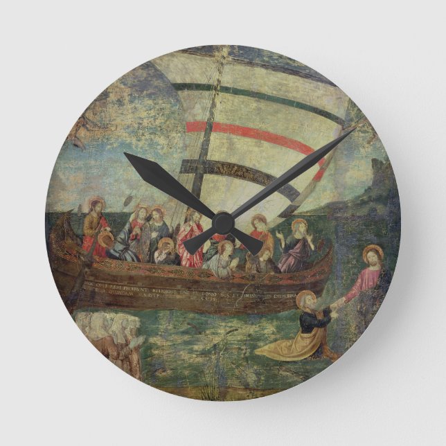 Christ walking on the water, after the 'Navicella' Round Clock (Front)