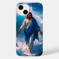 Christ Walks on Water iPhone case