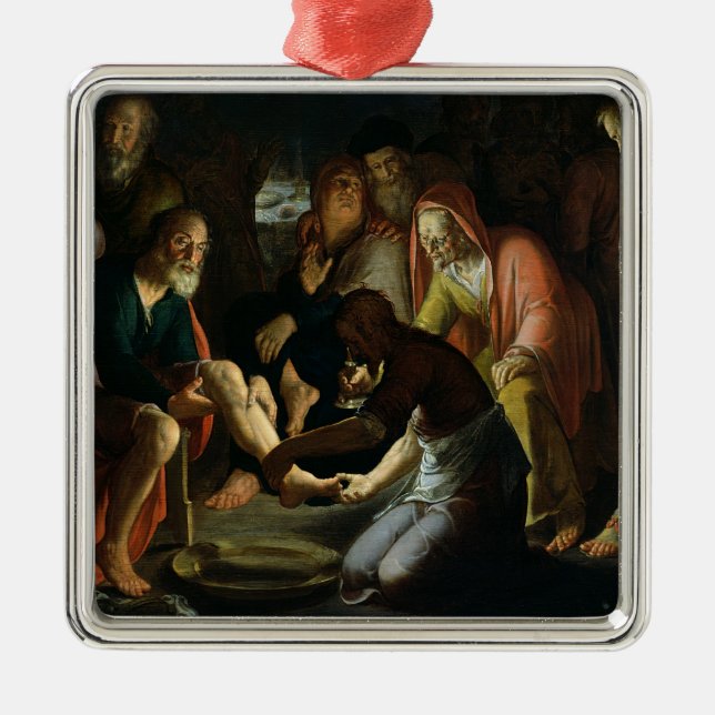 Christ Washing the Disciples' Feet, 1623 Metal Tree Decoration (Front)
