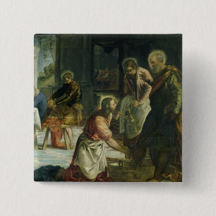 Christ Washing the Disciples' Feet, c.1547 15 Cm Square Badge