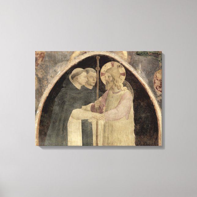 Christ Welcomes Two Dominican Friars, (fresco) (de Canvas Print (Front)