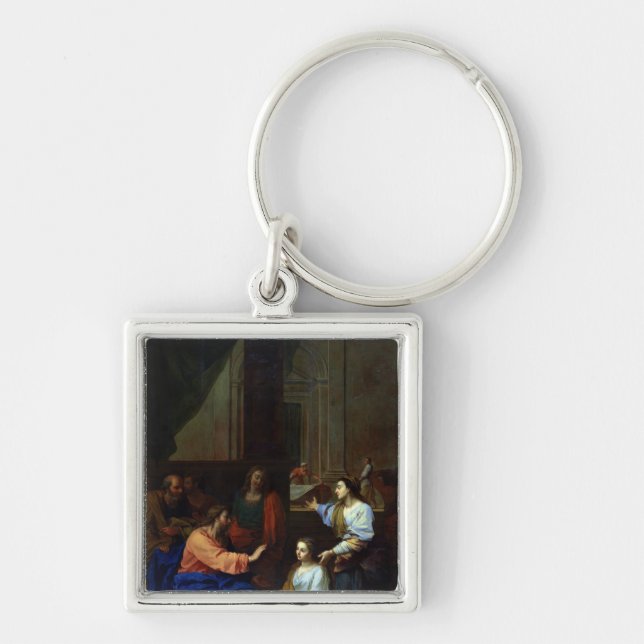 Christ with Martha and Mary Key Ring (Front)