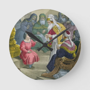 Christ with the Doctors in the Temple, from a bibl Round Clock