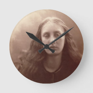 Christabel, portrait of May Prinsep, c.1867 (sepia Round Clock
