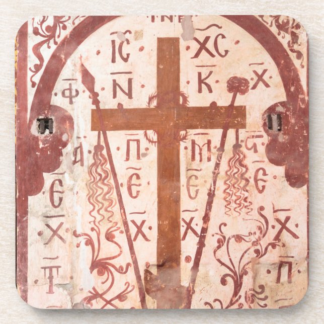 Christain Cross Artwork Coaster (Front)