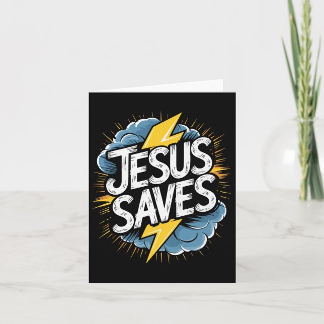 Christan Jesus Saves Premium  Card (Front)