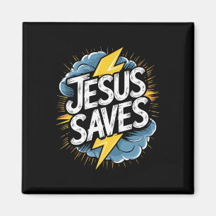 Christan Jesus Saves Premium  Magnet