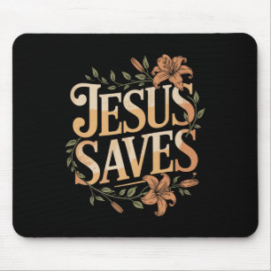 Christan Jesus Saves Premium Mouse Pad