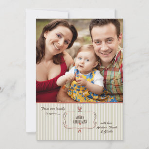 Christas Stripe Photo Holiday Card