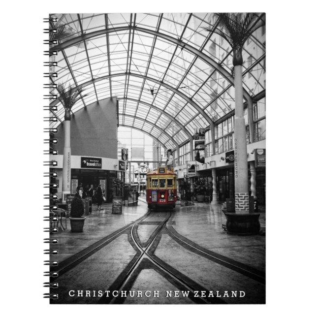 Christchurch City Tour Tram New Zealand Notebook (Front)