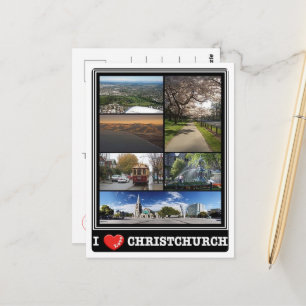 Christchurch - I Love - New Zealand - Postcard