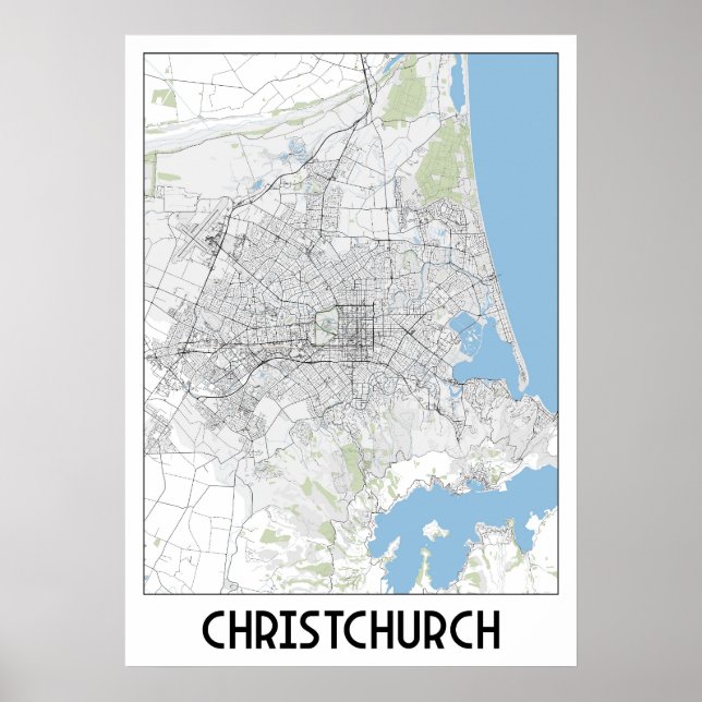 Christchurch map poster (Front)