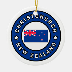 Christchurch New Zealand Ceramic Tree Decoration