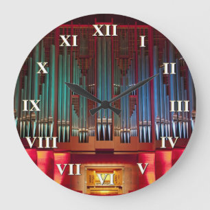 Christchurch organ clock with roman numerals