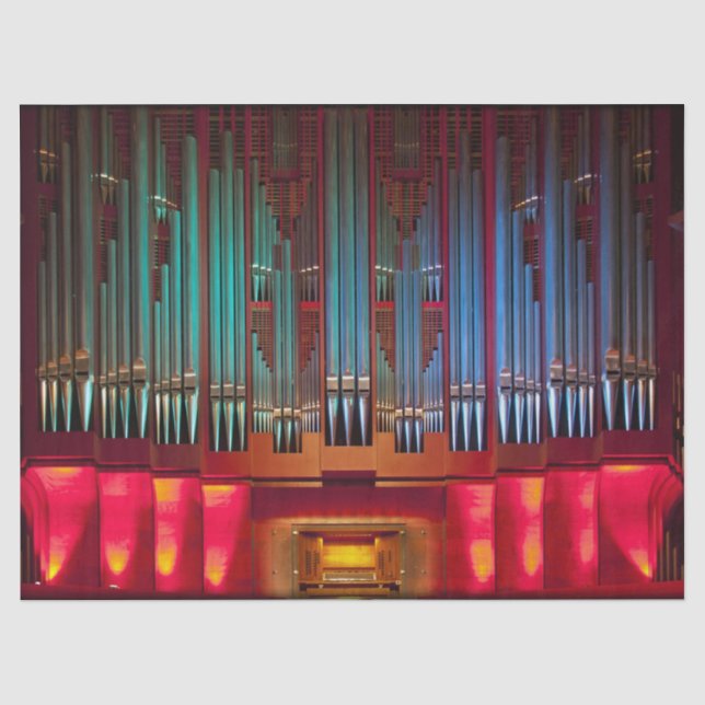 Christchurch pipe organ tissue paper (Front)