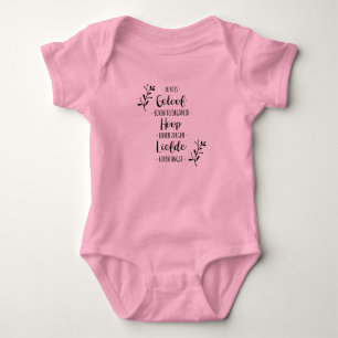 Christelijk baby romper - Geloof, Hoop en Liefde. Bodysuit