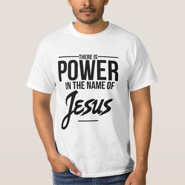 Christelijk heren t-shirt - Jesus is Power (Front)