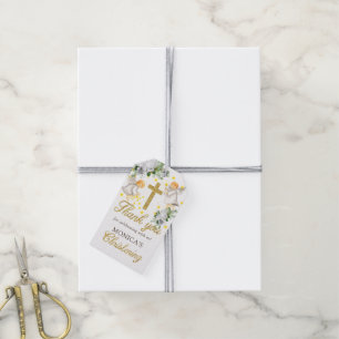 Christening Angels Gold Glitter Gender Neutral Gift Tags