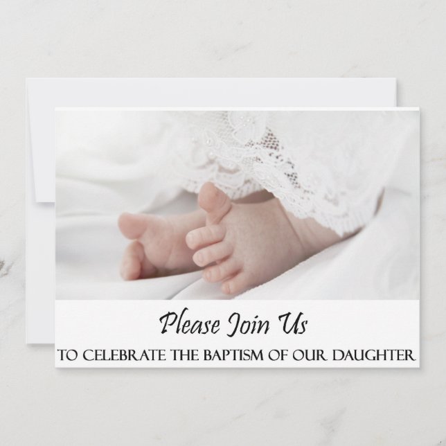 Christening/Baptism Daughter Invitation (Front)