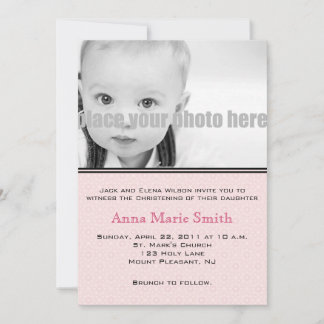 Christening/Baptism/Dedication Photo Invitation
