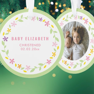 Christening Baptism Gender Neutral Kids Photo Ornament