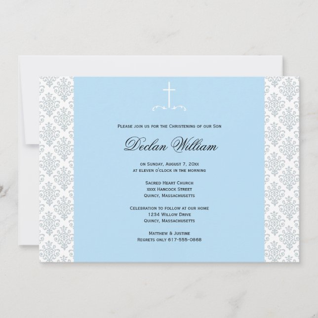 Christening / Baptism Invitation - Personalise (Front)