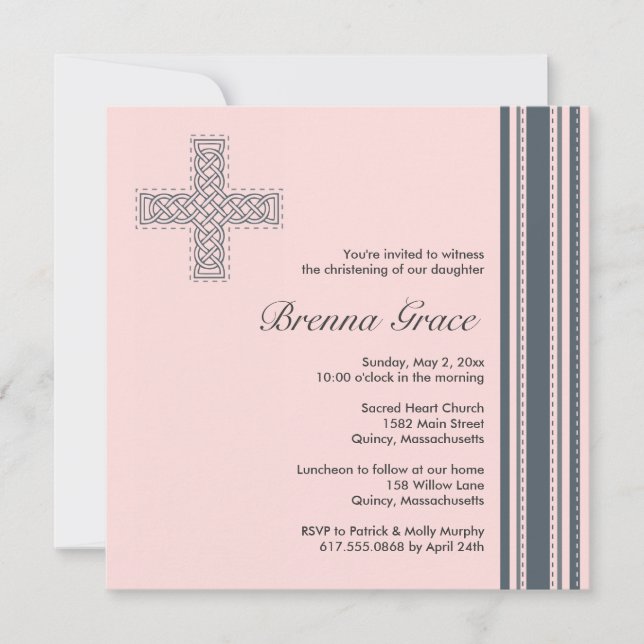 Christening / Baptism Invitation - Personalise (Front)