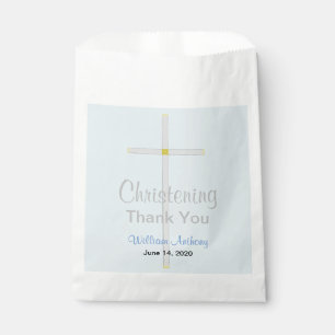 Christening Boy Blue Thank You Favour Bags