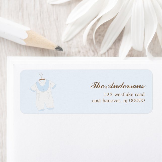 Christening Gown Baptism Labels (Insitu)