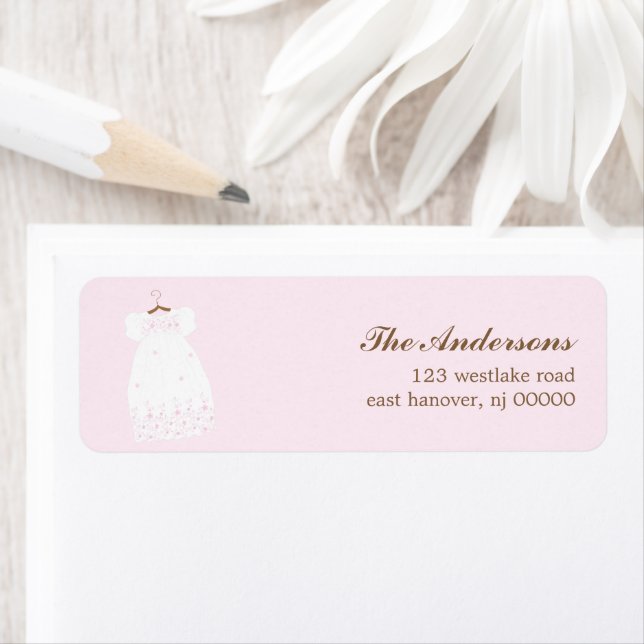 Christening Gown Baptism Labels (Insitu)