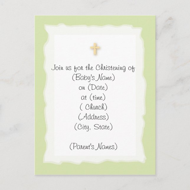 Christening Invitation (Front)