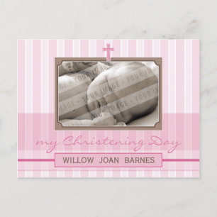 CHRISTENING INVITATION :: stylish stripe 3
