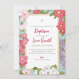 Christening invites Girls for Baptism invitations