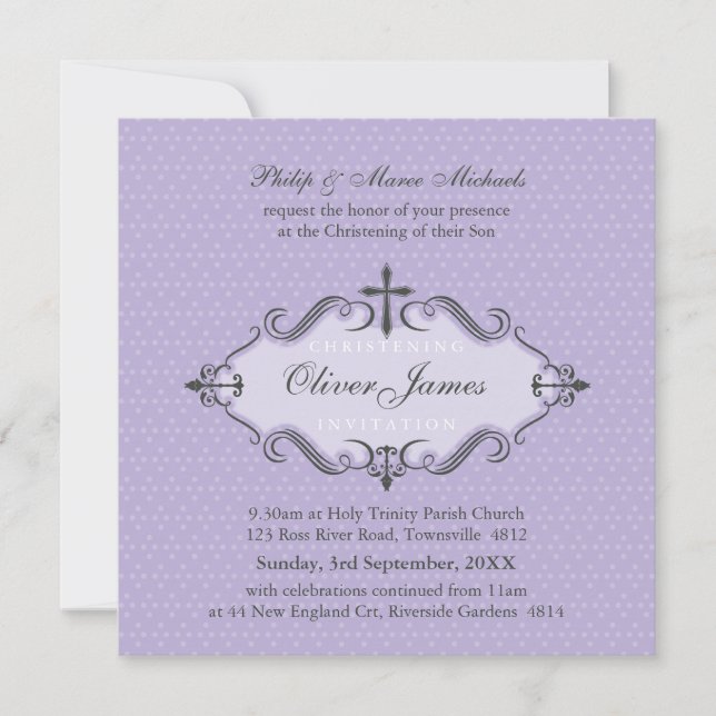 CHRISTENING INVITES :: viva 6SQ (Front)