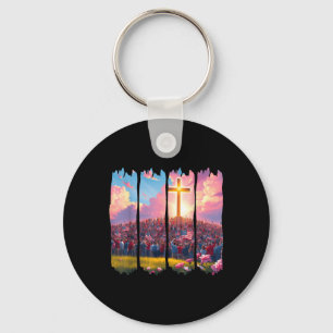 Christian 4th Of July Patriotic Religious Jesus Cr Key Ring