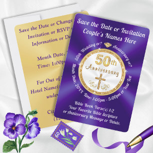 CHRISTIAN, 50th Anniversary Save the Date Cards