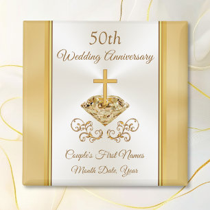 Christian 50th Wedding Anniversary Party Favors Magnet