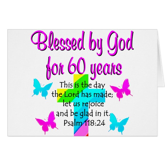 CHRISTIAN 60 YEAR OLD PRAYER (Front Horizontal)