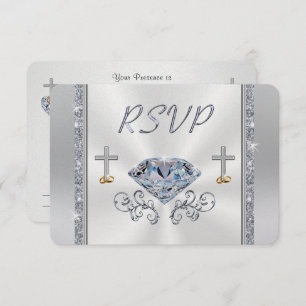 Christian 60th Anniversary RSVP with Menu Choice Invitation