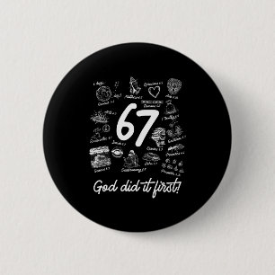 Christian 6 7 Meme Six Seven 67 Bible Verse Script 6 Cm Round Badge