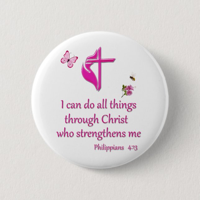 Christian 6 Cm Round Badge (Front)