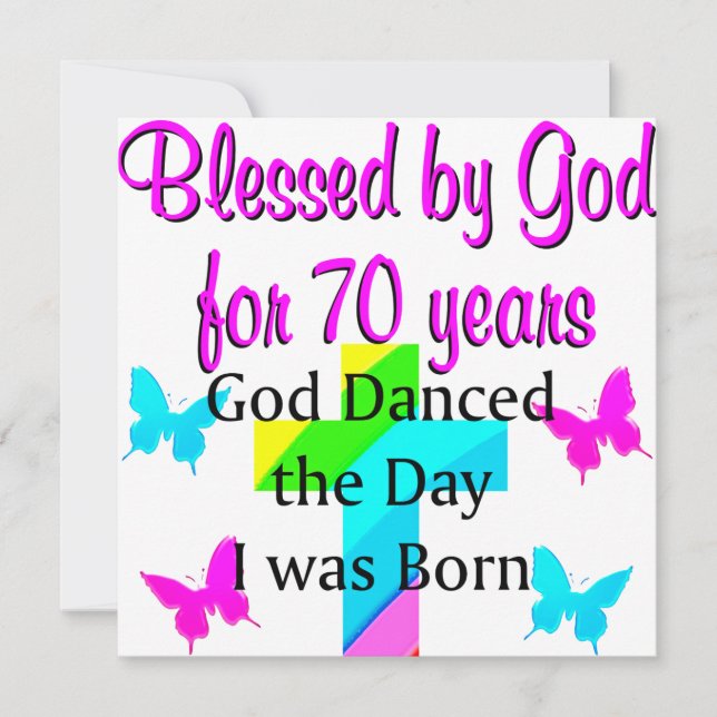CHRISTIAN 70TH BIRTHDAY CARD (Front)