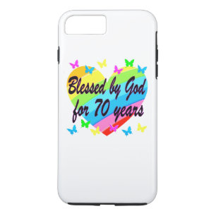 CHRISTIAN 70TH BIRTHDAY HEART DESIGN Case-Mate iPhone CASE