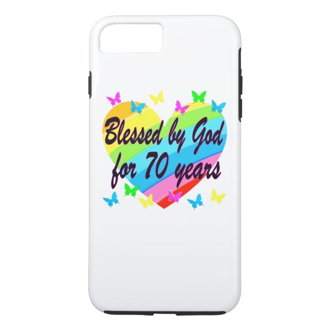 CHRISTIAN 70TH BIRTHDAY HEART DESIGN Case-Mate iPhone CASE (Back)