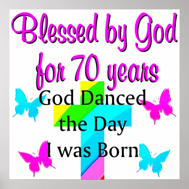 CHRISTIAN 70TH BIRTHDAY POSTER (Front)